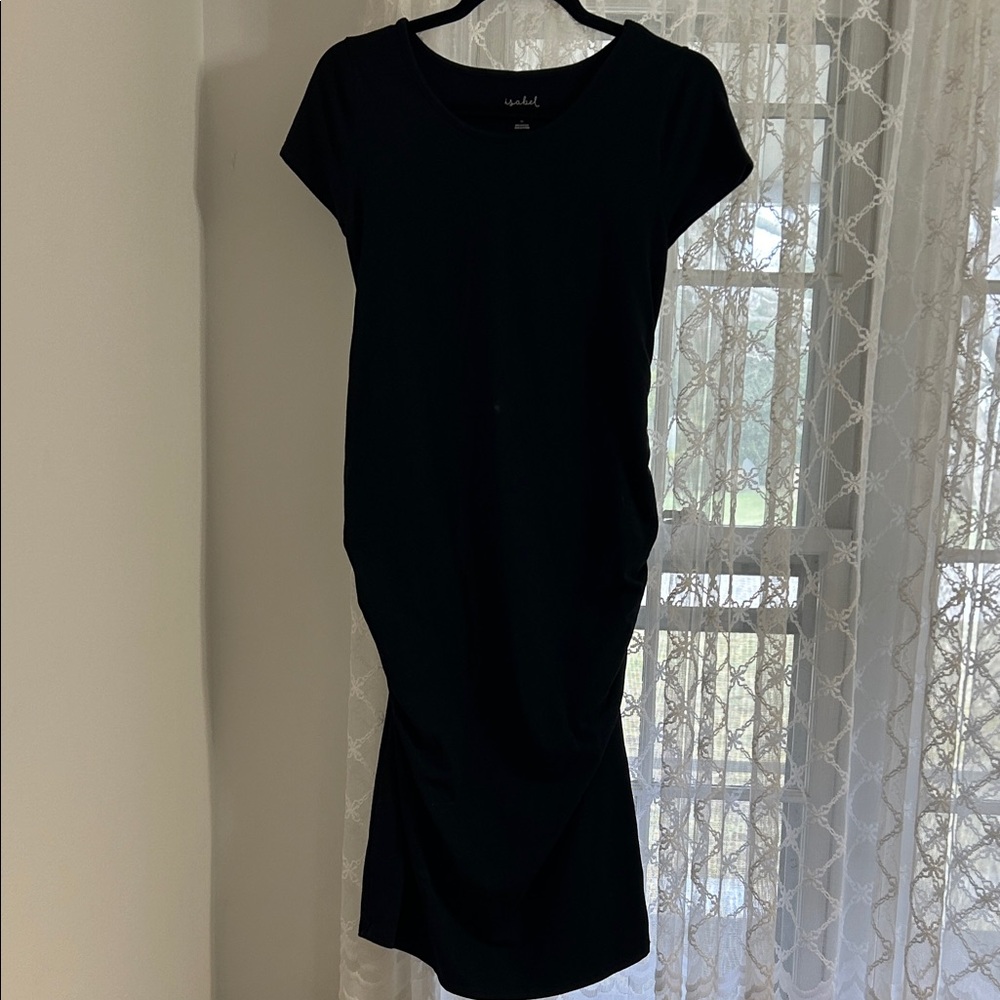 Isabel Maternity Black Short Sleeve Dress